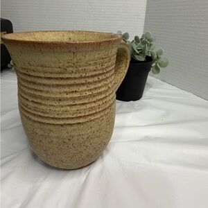 Vintage Rustic Tan Ceramic Mug